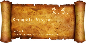Krempels Vivien névjegykártya